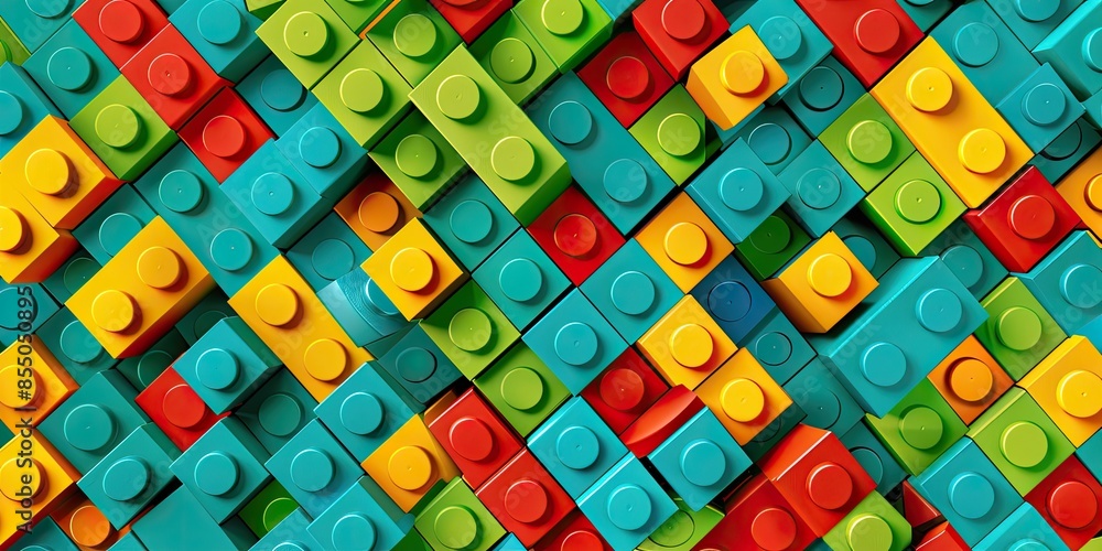 A Colorful Pattern Made of Bricks in the Style of Pixel Art: Vibrant and Playful Digital Design A Colorful Pattern Made of Bricks in the Style of Pixel Art: Vibrant and Playful Digital Design