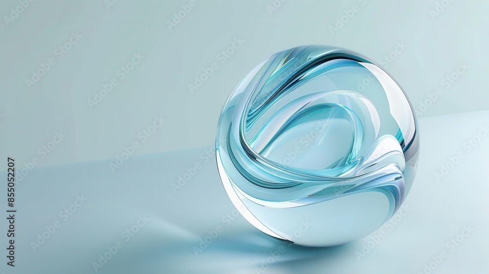 abstract liquid shapes forming futuristic sphere fluid glass dispersion effect 3d illustration
