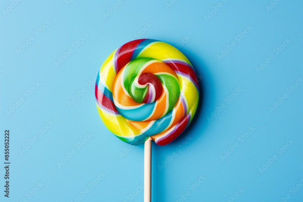 a colorful lollipop on a stick a colorful lollipop on a stick
