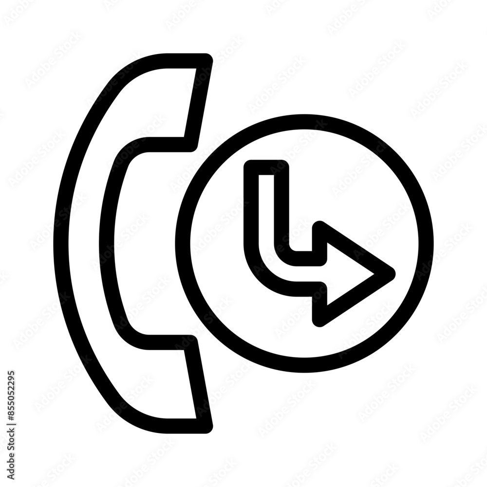missed call line icon missed call line icon