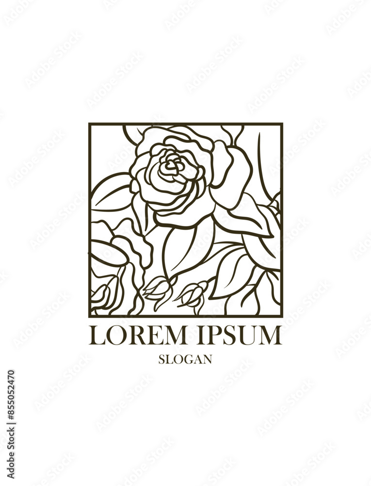 flower logo icon for beauty and salon company