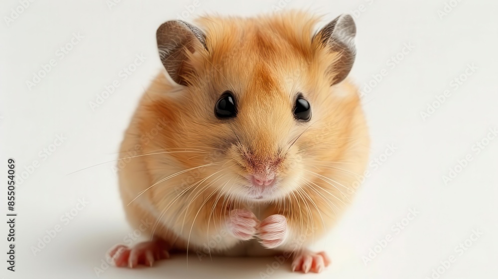 adorable hamster posing playfully on white background digital pet portrait adorable hamster posing playfully on white background digital pet portrait