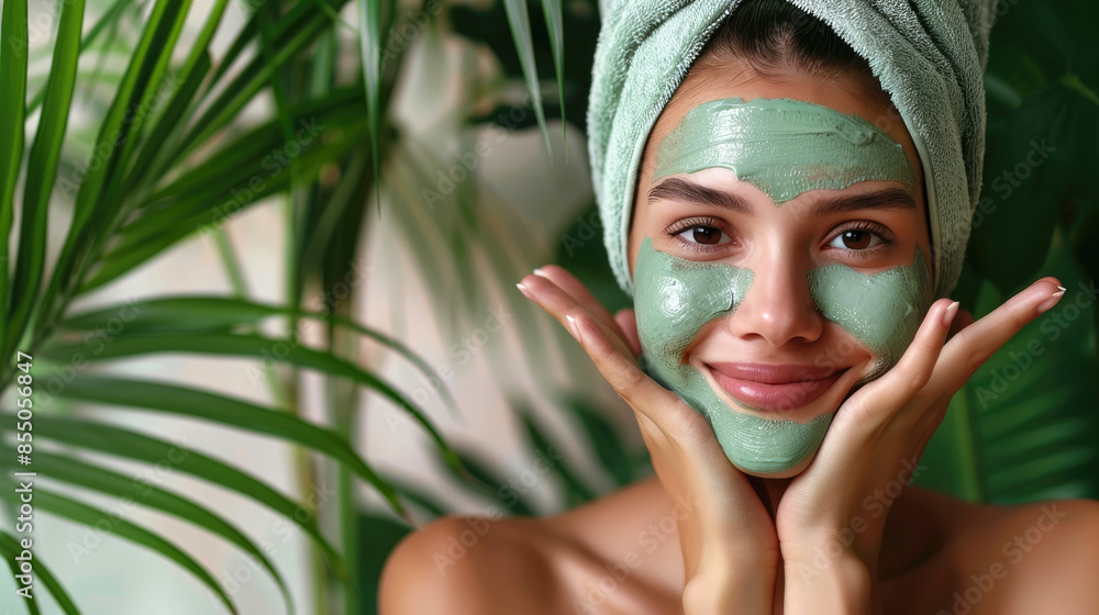 Woman With Cosmetic Face Mask Woman With Cosmetic Face Mask