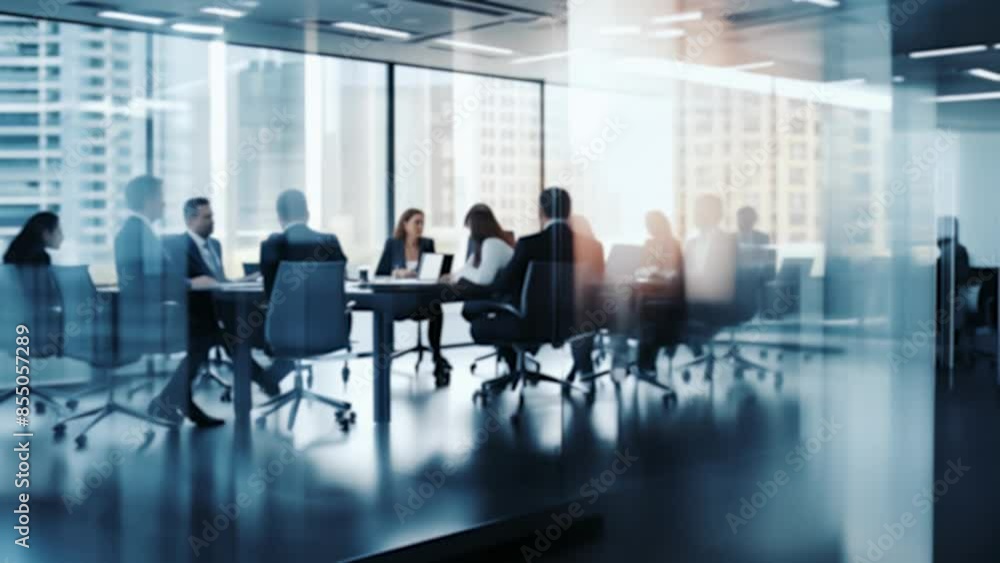 blurred business people meeting in modern office building conference room blurred business people meeting in modern office building conference room