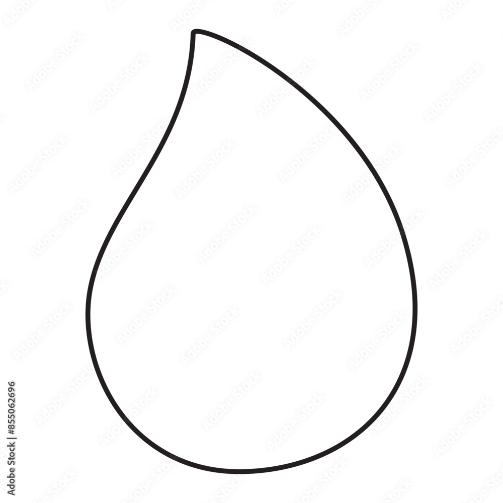 Fototapeta premium Water drop line icon.