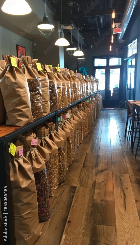 Naklejka premium Exquisite loose leaf teas from worldwide origins for discerning connoisseurs seeking premium quality