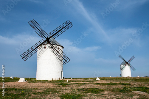 Molinos de Viento, Campo de Criptana, Ciudad Real, Castilla la Mancha, España, Spain.