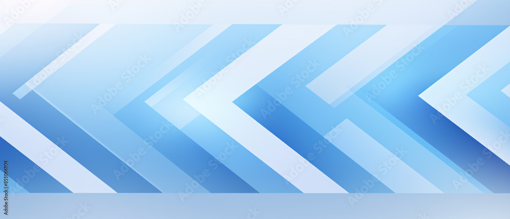 Fototapeta premium Blue modern abstract wide banner with arrow shapes, contemporary design, digital art concept.