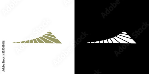 Triangle shape geometric striped logo line luxury for business or finance company