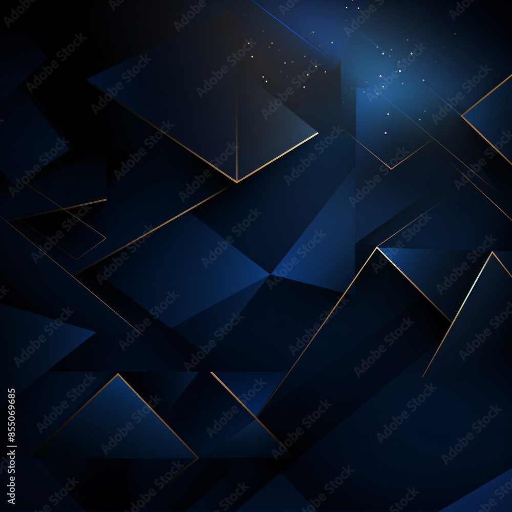 Obraz premium Minimalist deep blue premium abstract background, modern digital art concept illustration.