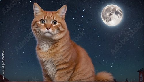 Midnight Whiskers: A Nighttime Portrait of Urban Feline Beauty