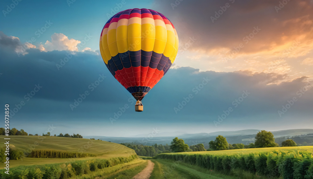 Fototapeta premium hot air balloon in flight