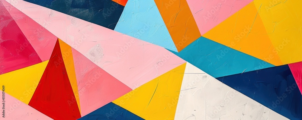 Abstract geometric background with bright, colorful triangles. Abstract geometric background with bright, colorful triangles.