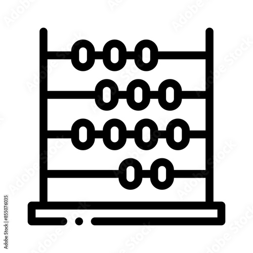 abacus line icon