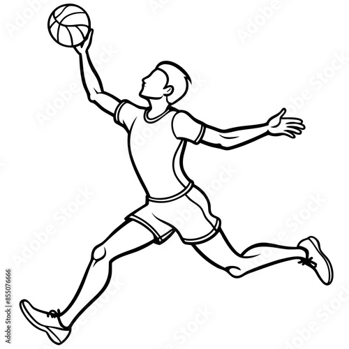 basketball player silhouette vector