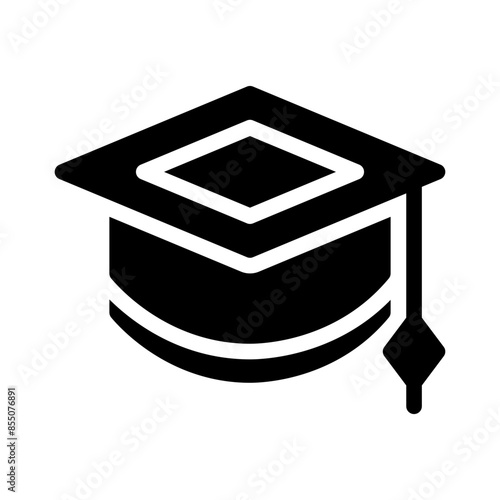 mortarboard glyph icon