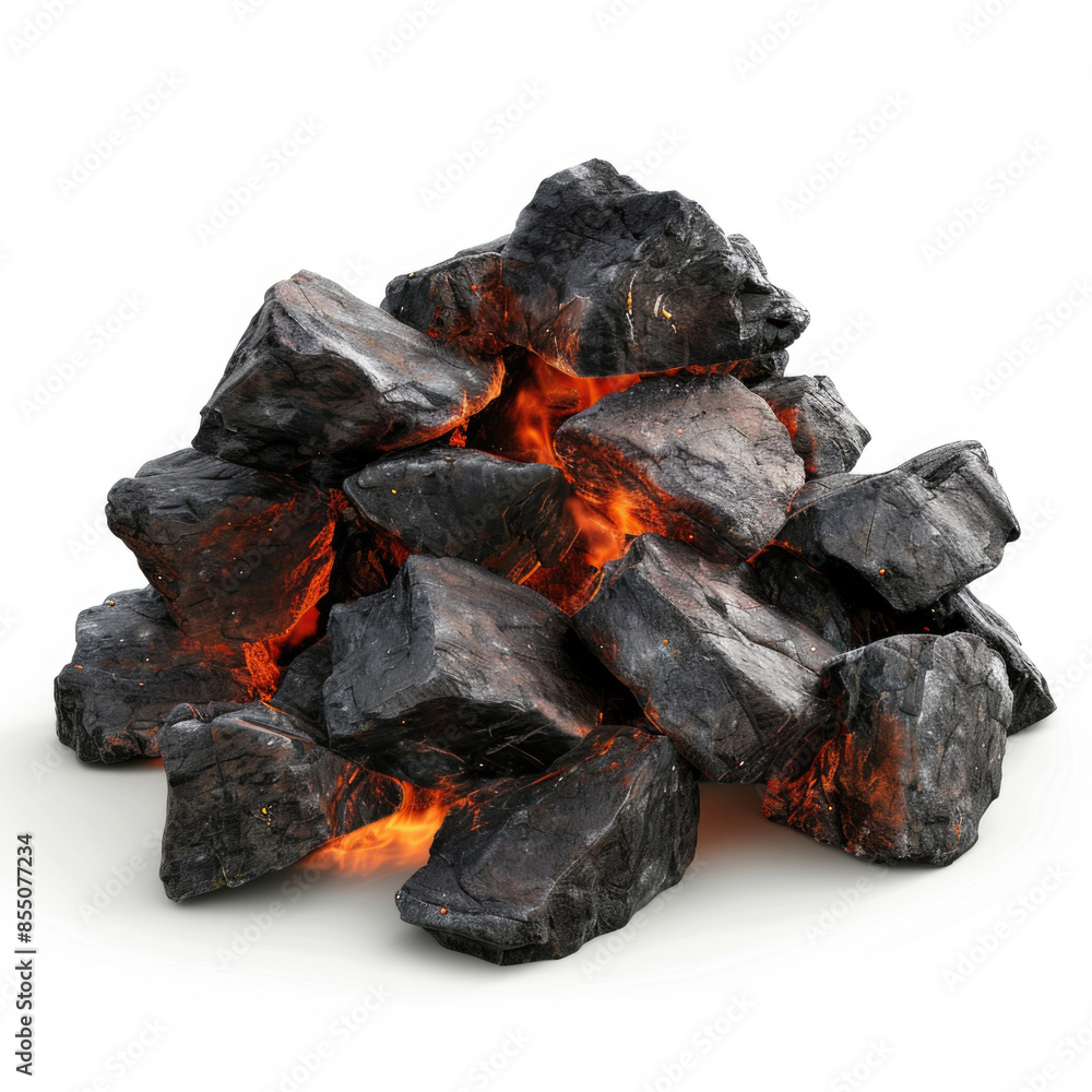 Glowing Hot Coals in a Pile - High-Resolution Image of Burning Charcoal with Bright Orange Flames and Detailed Texture for BBQ, Grill, and Fire Pit Concepts Glowing Hot Coals in a Pile - High-Resolution Image of Burning Charcoal with Bright Orange Flames and Detailed Texture for BBQ, Grill, and Fire Pit Concepts