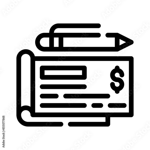 cheque line icon