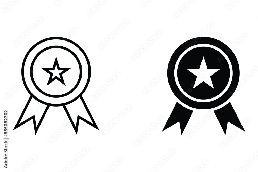 Rosette Stamp Icon Vector Design Template. Editable Stroke. Rosette Stamp Icon Vector Design Template. Editable Stroke.