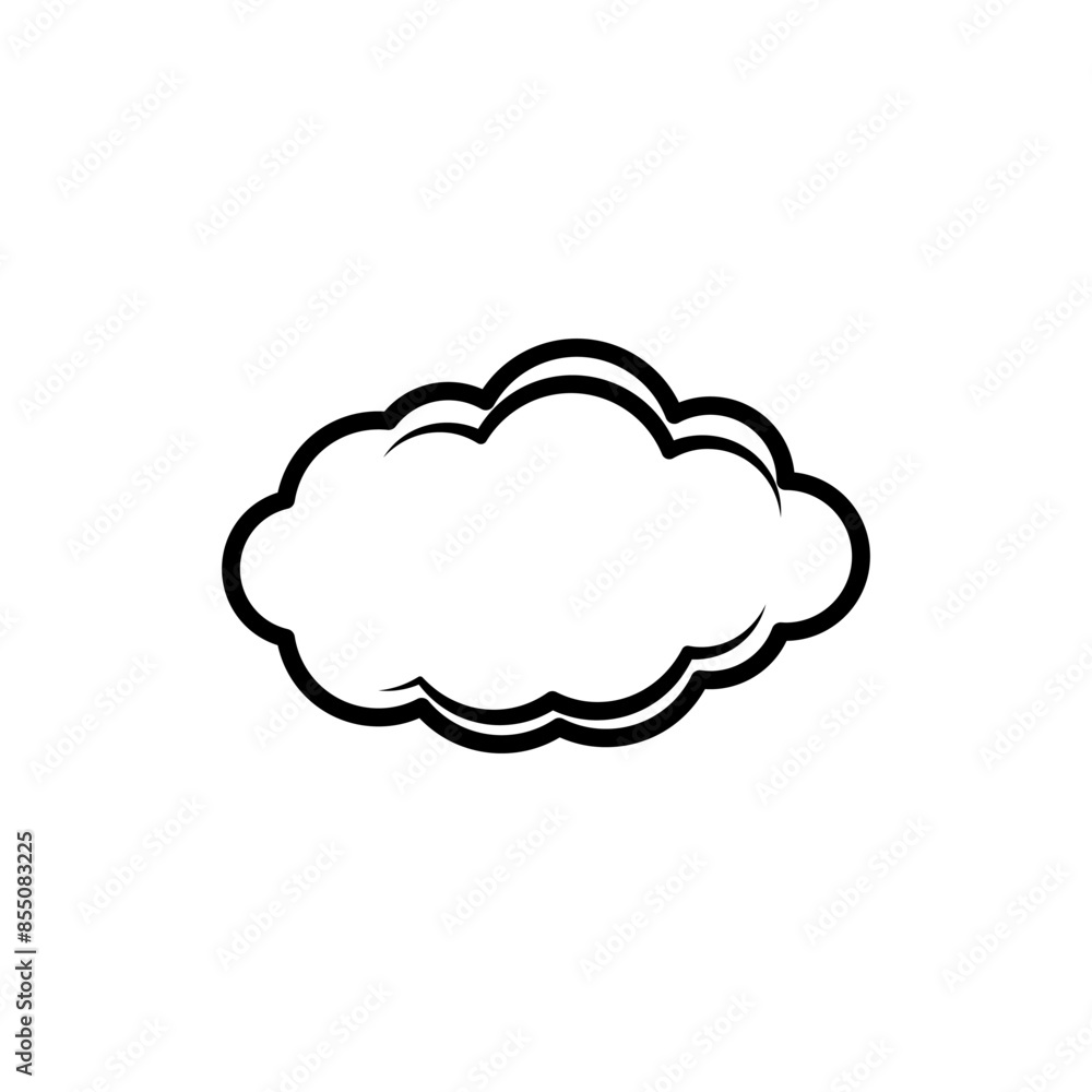 cloud icon on white background cloud icon on white background