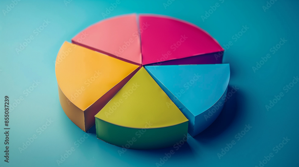 Fototapeta premium Professional online course on business strategy, illustrated with a pie chart in the interface.