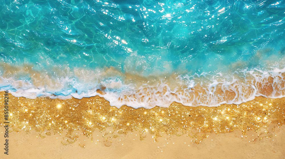 I imagine an image of gentle waves lapping against a sandy beach, under a clear blue sky I imagine an image of gentle waves lapping against a sandy beach, under a clear blue sky