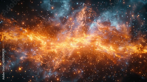 From below shot of wonderful vivid fireworks exploding on background of black night sky