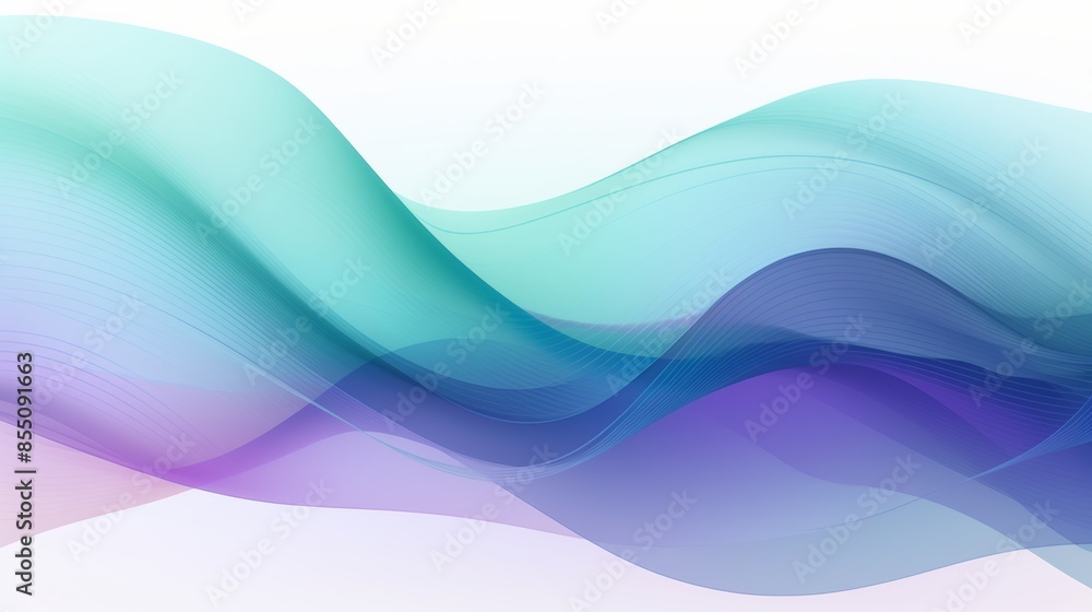 Green and Blue abstract background featuring overlapping wave Green and Blue abstract background featuring overlapping wave