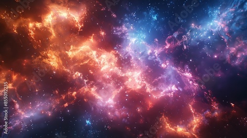 From below shot of wonderful vivid fireworks exploding on background of black night sky