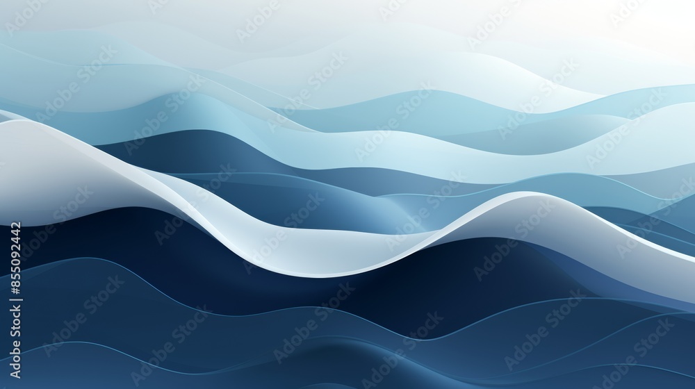 Obraz premium An abstract background featuring stylized waveforms rendered in a cool, technological color palette of red and grays.