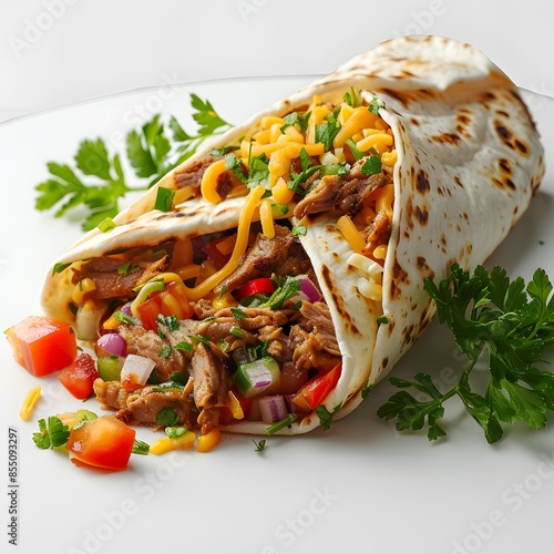 Beef and cheese burrito