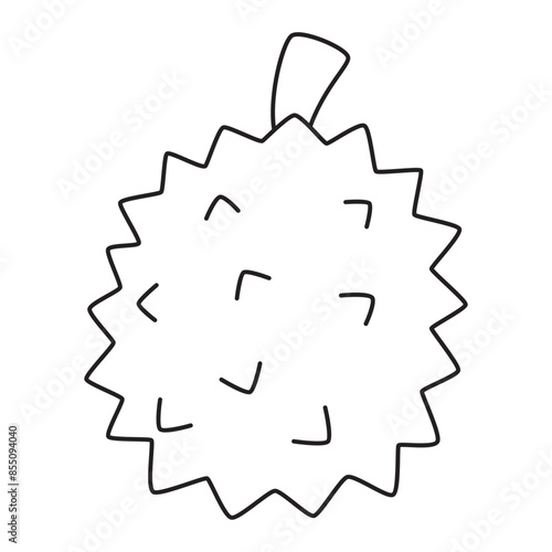 durian fruit line icon.