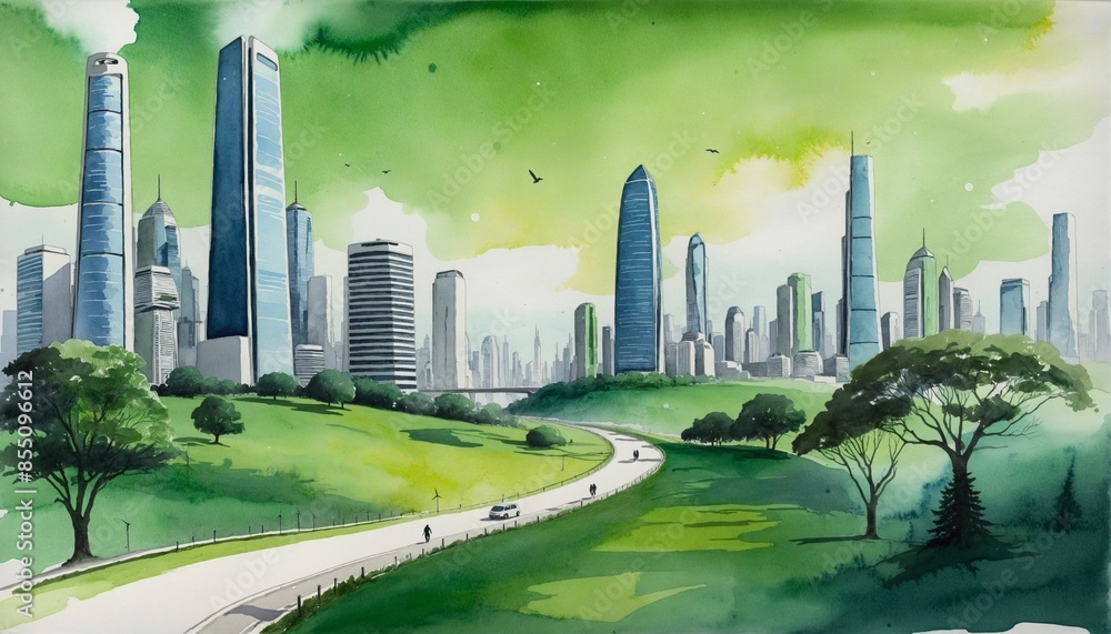 Obraz premium Innovative Urban Concepts for a Sustainable Future