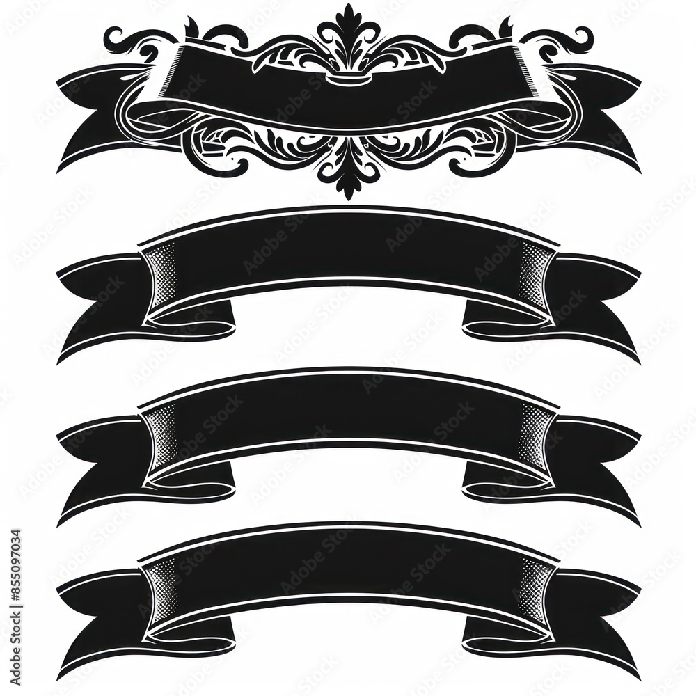 Christmas red title ribbon set Christmas red title ribbon set