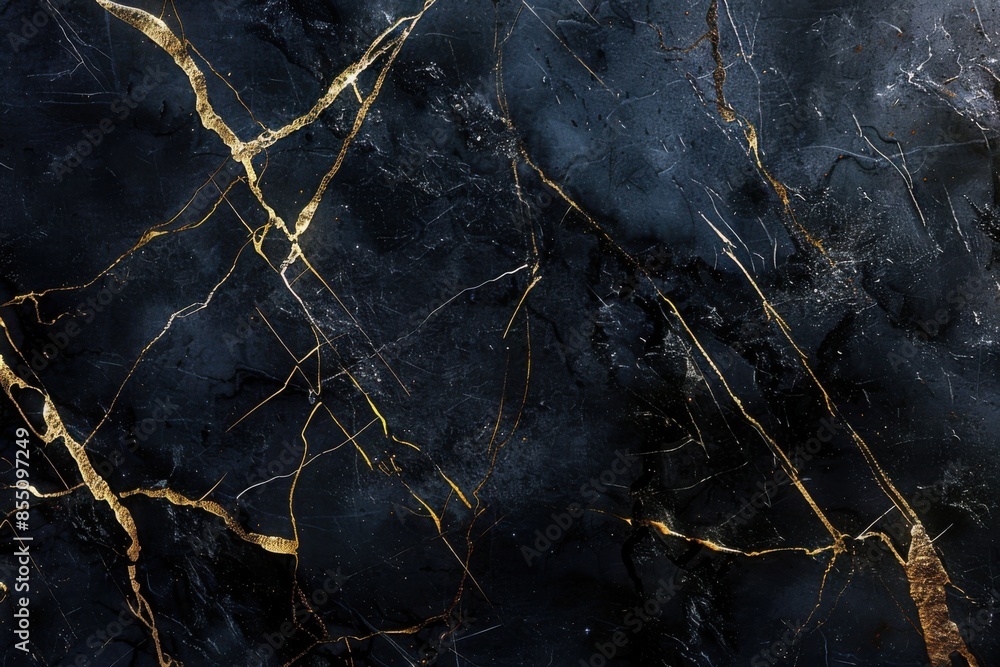 Golden Veins on Dark Marble Golden Veins on Dark Marble
