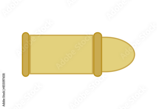 Bala dorada de un arma de fuego