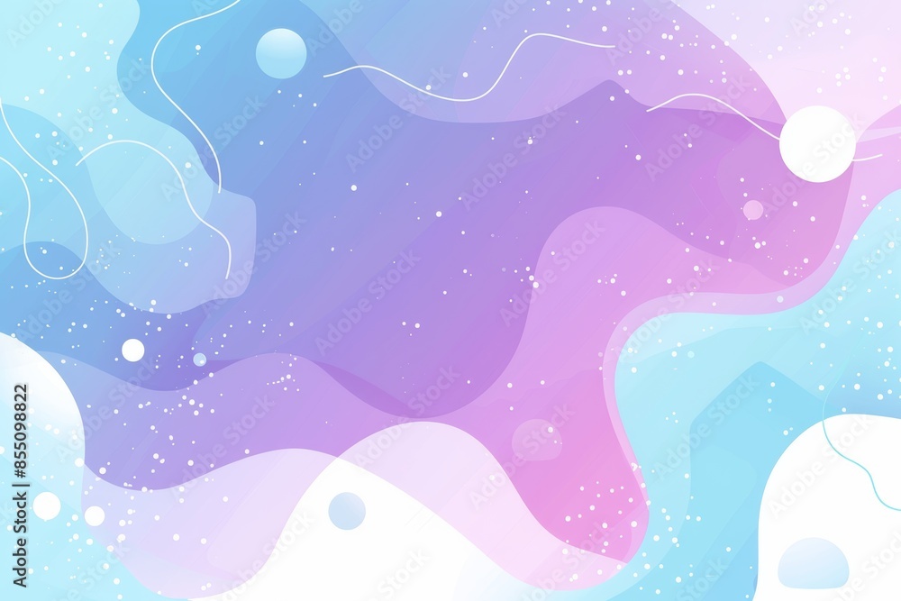 Abstract soft gradient background with floating shapes in purple and blue. Gentle and dreamy concept. Abstract soft gradient background with floating shapes in purple and blue. Gentle and dreamy concept.