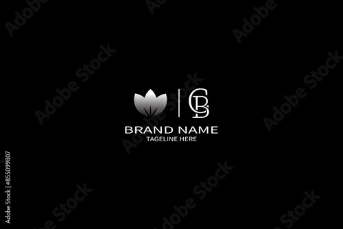 CB LETTER LOGO Design ONE BLACK BACKGROUND