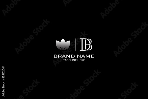 DB LETTER LOGO Design ONE BLACK BACKGROUND