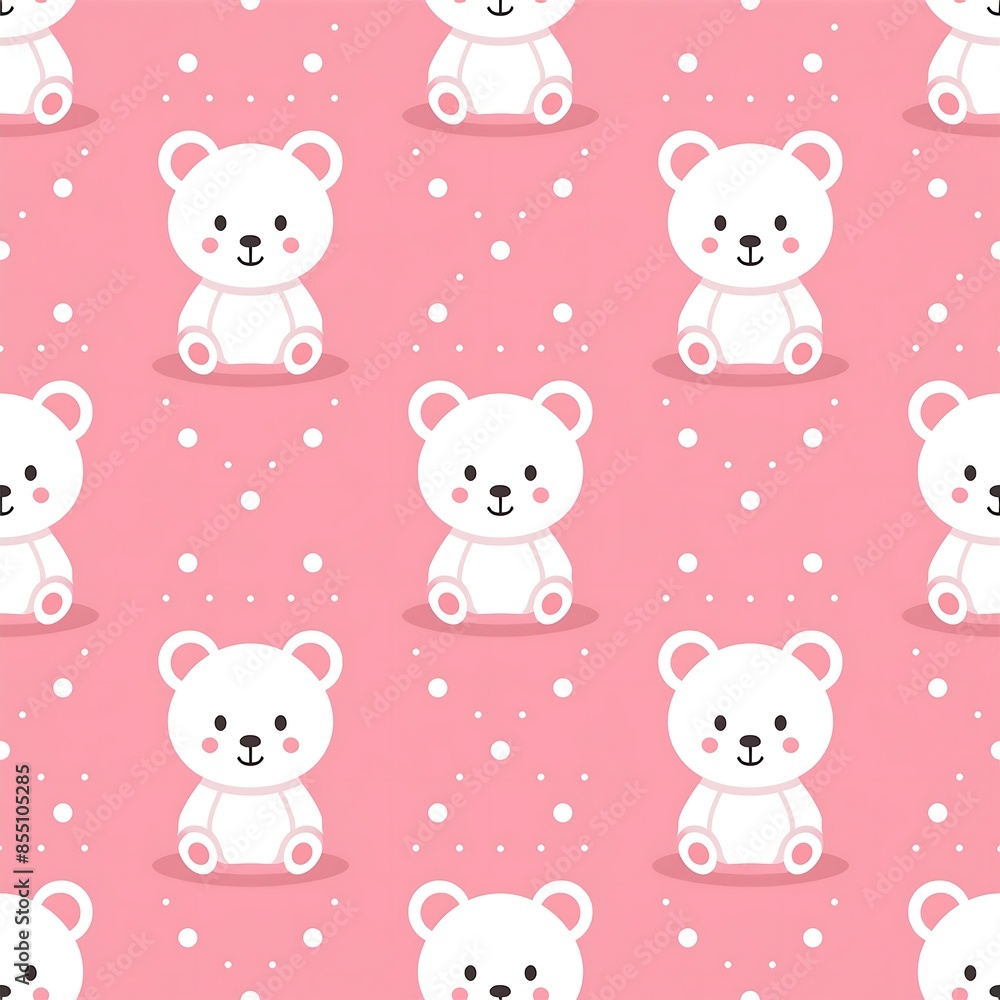 seamless pattern with cute cartoon teddy bear seamless pattern with cute cartoon teddy bear