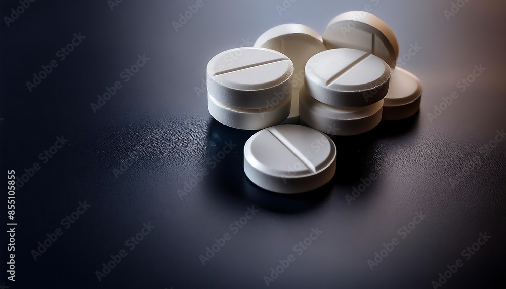 many pills on black background many pills on black background