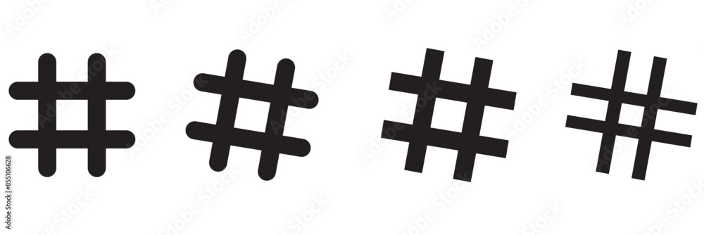 Fototapeta premium Hashtag icon vector illustration. hashtag sign and symbol