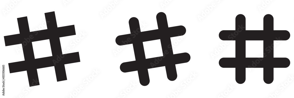 Obraz premium Hashtag icon vector illustration. hashtag sign and symbol