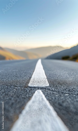 Wallpaper Mural A road with a white line down the middle Torontodigital.ca