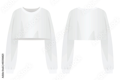 White women crop top. vector illustration