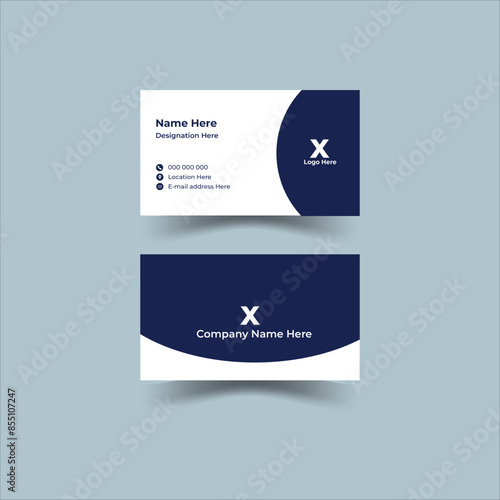 Professional, modern, creative, minimal, simple, corporate business card in vector design template for corporate branding.