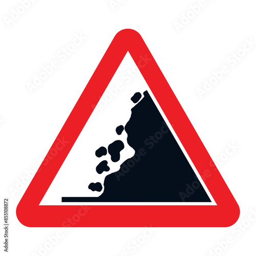 DANGER TRAFFIC SIGNS OF SPAIN, P-26 - landslides