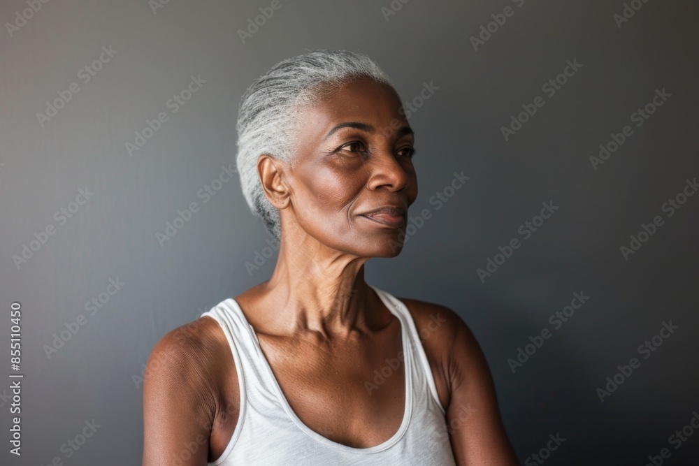 Studio portrait of a senior African American woman Studio portrait of a senior African American woman