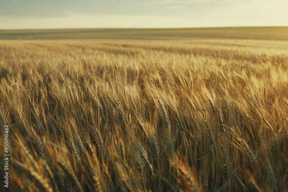 Golden wheat field during sunset Golden wheat field during sunset
