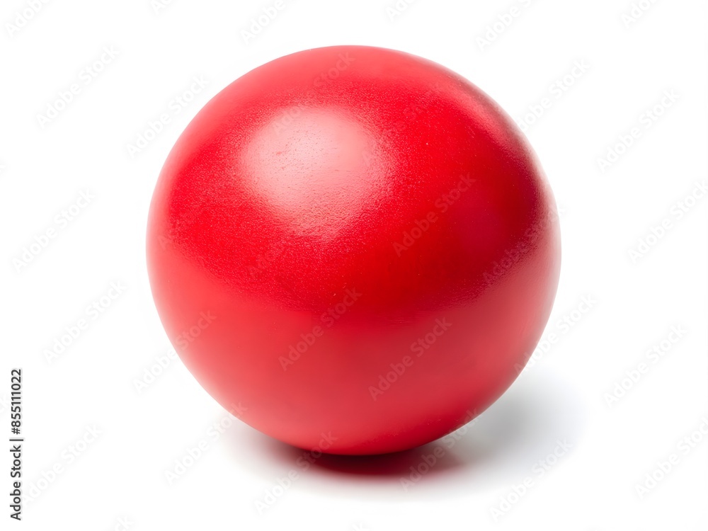 Single Red Ball Isolated On White Background. Single Red Ball Isolated On White Background.